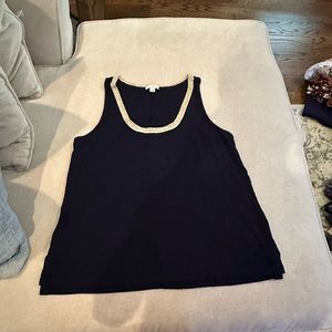 Gap navy blue tank with gold detail